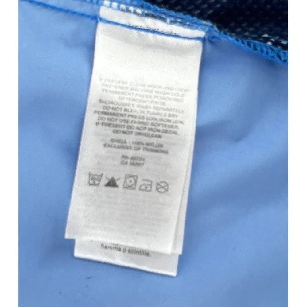 Columbia Youth Medium Windbreaker Jacket Blue Hooded Lightweight Zip‎